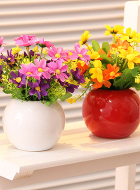 现代创意家居装饰品圆球小花插