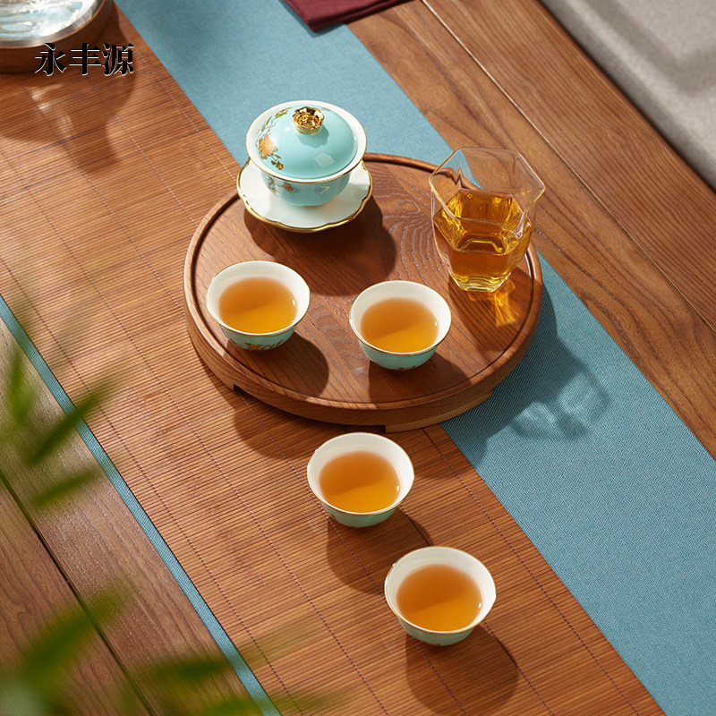 永丰源夫人瓷西湖蓝6/7头茶具套装茶壶茶杯盖碗陈列架茶具散件,淘宝优惠券,粉丝福利购,淘宝优惠卷