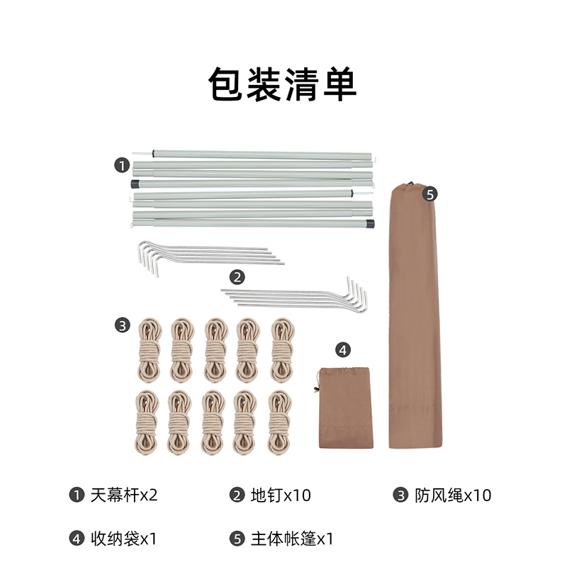 探路者维尼熊联名23新款防晒遮阳布防水耐磨六角天幕TEDDBL80603-图2