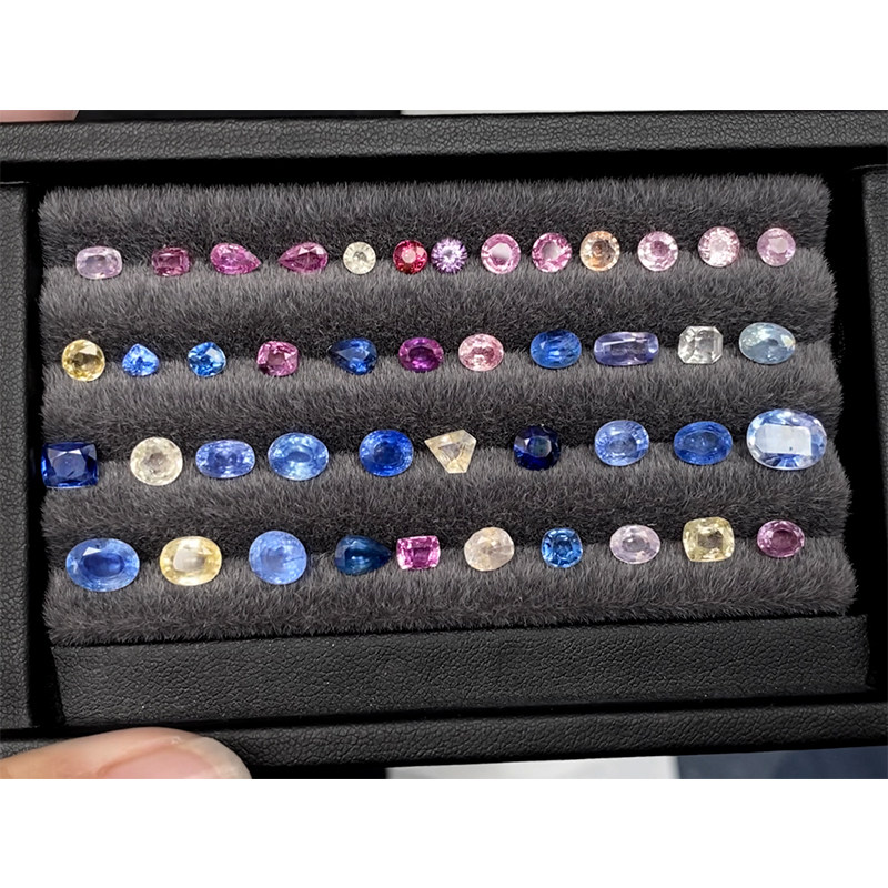 CB7彩色蓝宝石天然T裸石18k金镶嵌时尚戒指吊坠耳钉手链新品特价,淘宝优惠券,粉丝福利购,淘宝优惠卷