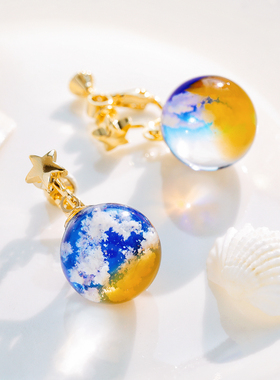 OSEWAYA日系梦幻云层耳夹