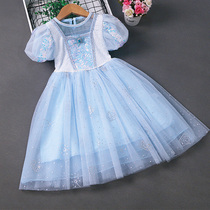 Frozen Princess Dress Girls Summer Dress Aisa Skirt New Kids Genuine Birthday Dress Dress Dress
