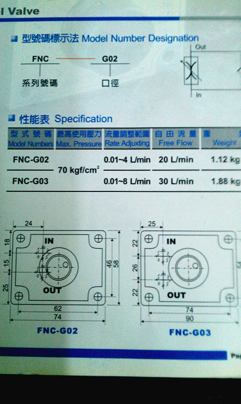 台湾山岛LITI流量控制阀  精密调速阀FNC-G02-4 /FNC-G03-4 - 图2