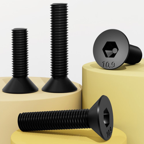 10.9级黑沉头内六角螺丝平头螺钉平杯螺栓M2M3M4M5M6M8M10M12-M24-图0