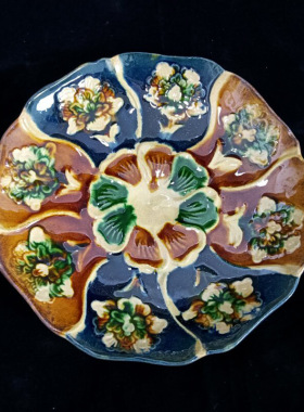 唐三彩陶瓷装饰古典客厅瓷盘