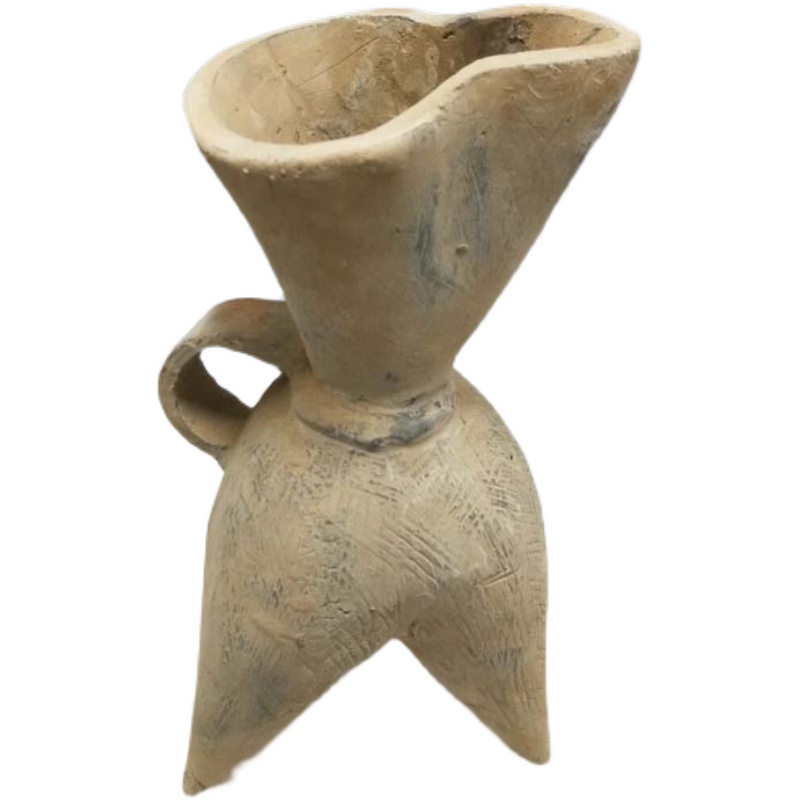 陶器摆件良渚文化陶鬶灰陶展品定制古典工艺品宾馆酒店家居装饰品