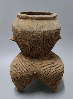 仿古陶器二里头文化古代炊具陶甗