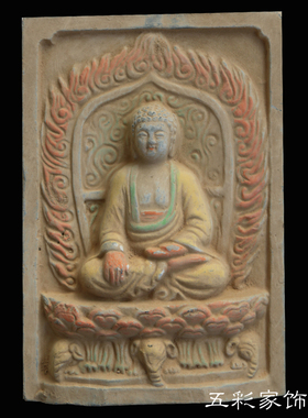 砖雕禅意风桌面摆件墙饰拓片佛像