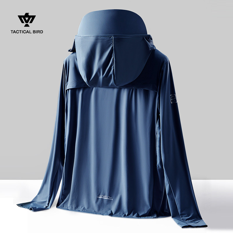 战术鸟夏季男士冰丝防晒衣带面罩户外防紫外线透气外套防晒服大码,淘宝优惠券,粉丝福利购,淘宝优惠卷