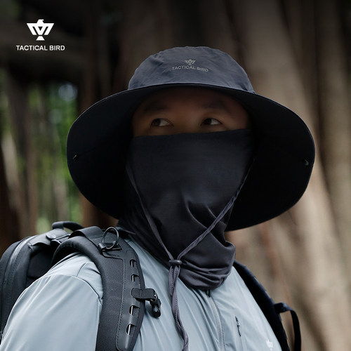战术鸟冰戟丨真冰丝夏季防晒面罩全脸网面遮阳防紫外线男脖套围脖 - 图2