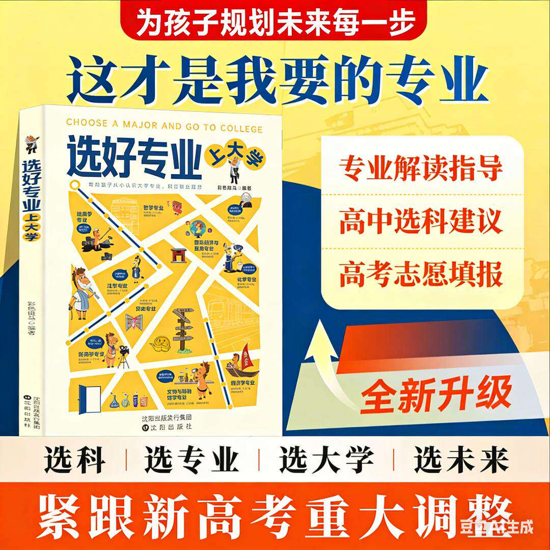 选好专业上大学正版书籍从就业看专业帮助孩子从小认识张大学专业树立职业理想各学科专业就业方向雪报考指南从小规划上名校专业峰
