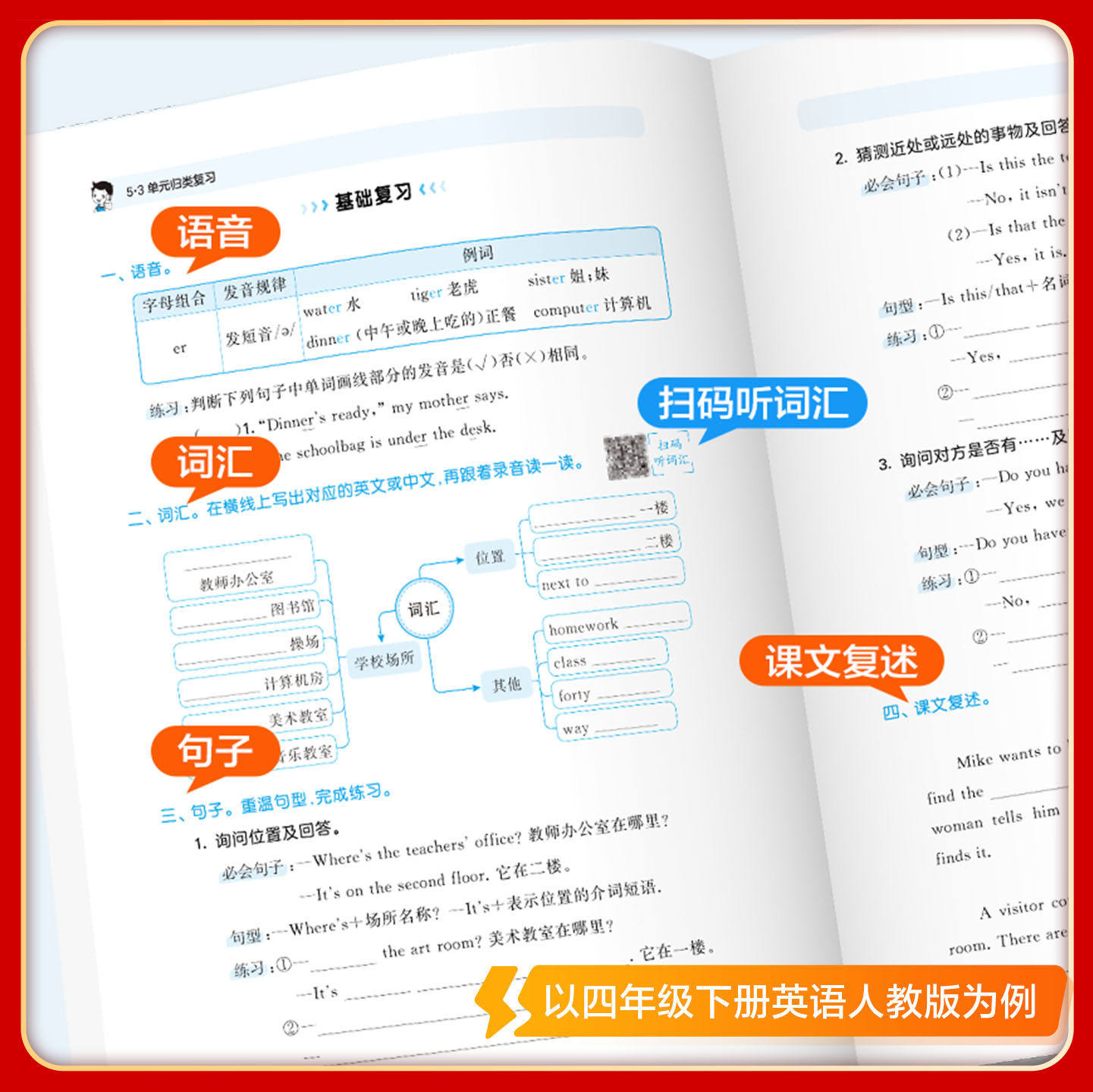 2024新版53单元归类复习人教版一二三四五六年级上册下册语文数学英语北师大5.3小学字词句单元重点归类专项同步训练重点五三天天