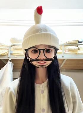 呆头鹅针织帽子女秋冬百