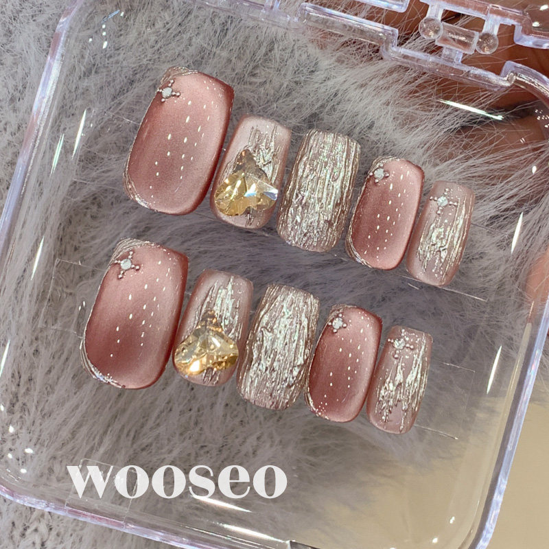 猫眼穿戴甲短款纯手工高级感指甲贴片高级感2026新款爆款穿戴美甲,淘宝优惠券,粉丝福利购,淘宝优惠卷