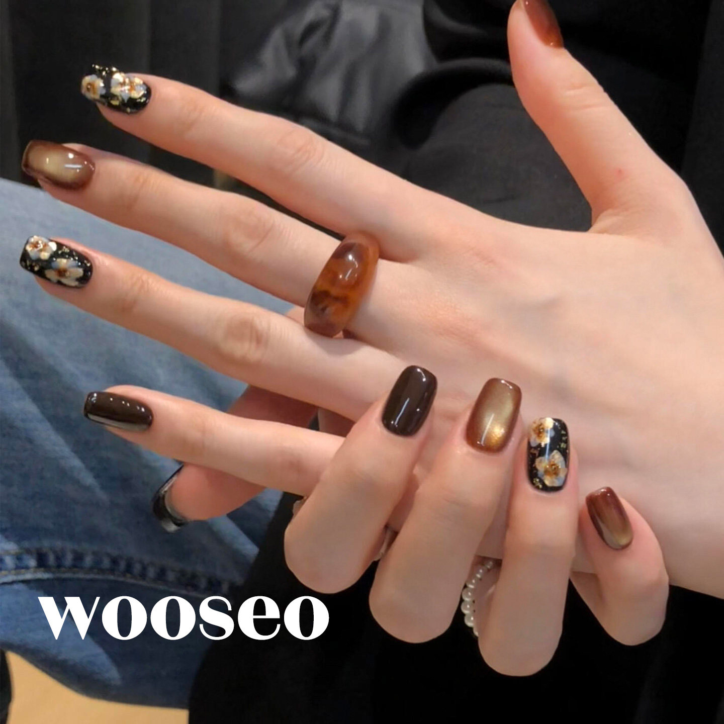 美拉德猫眼穿戴甲短款秋冬高级感手工指甲贴片2026新款穿戴式美甲,淘宝优惠券,粉丝福利购,淘宝优惠卷