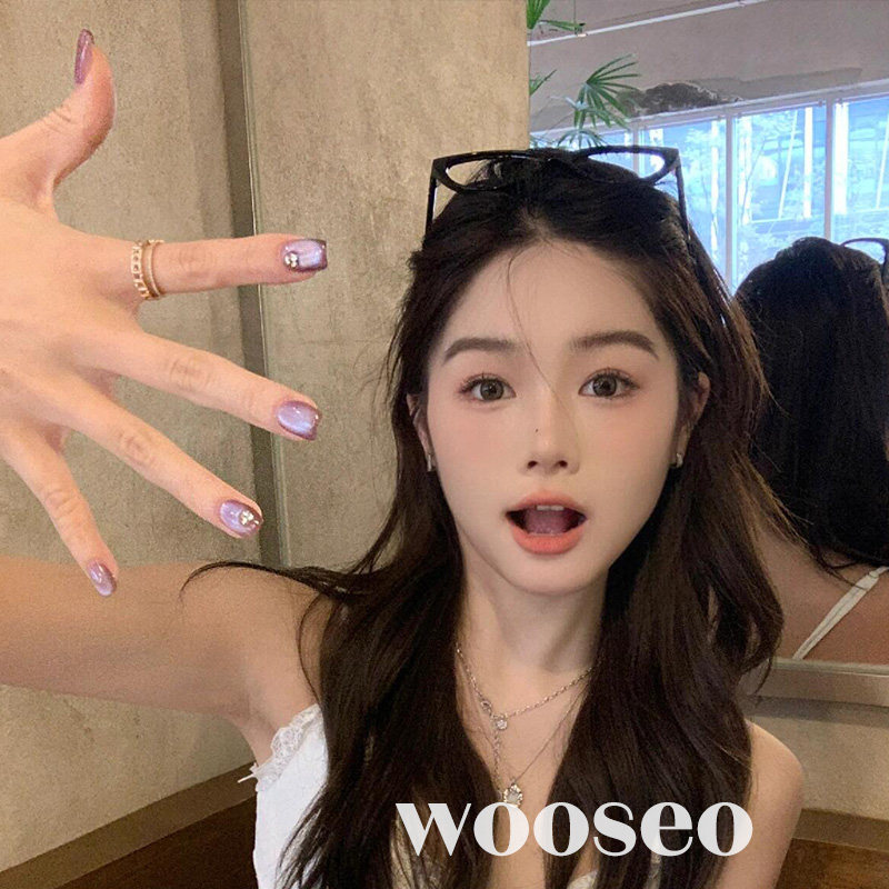 紫色猫眼美甲穿戴甲短款2025新款爆款豆豆甲高级感纯手工指甲贴片,淘宝优惠券,粉丝福利购,淘宝优惠卷