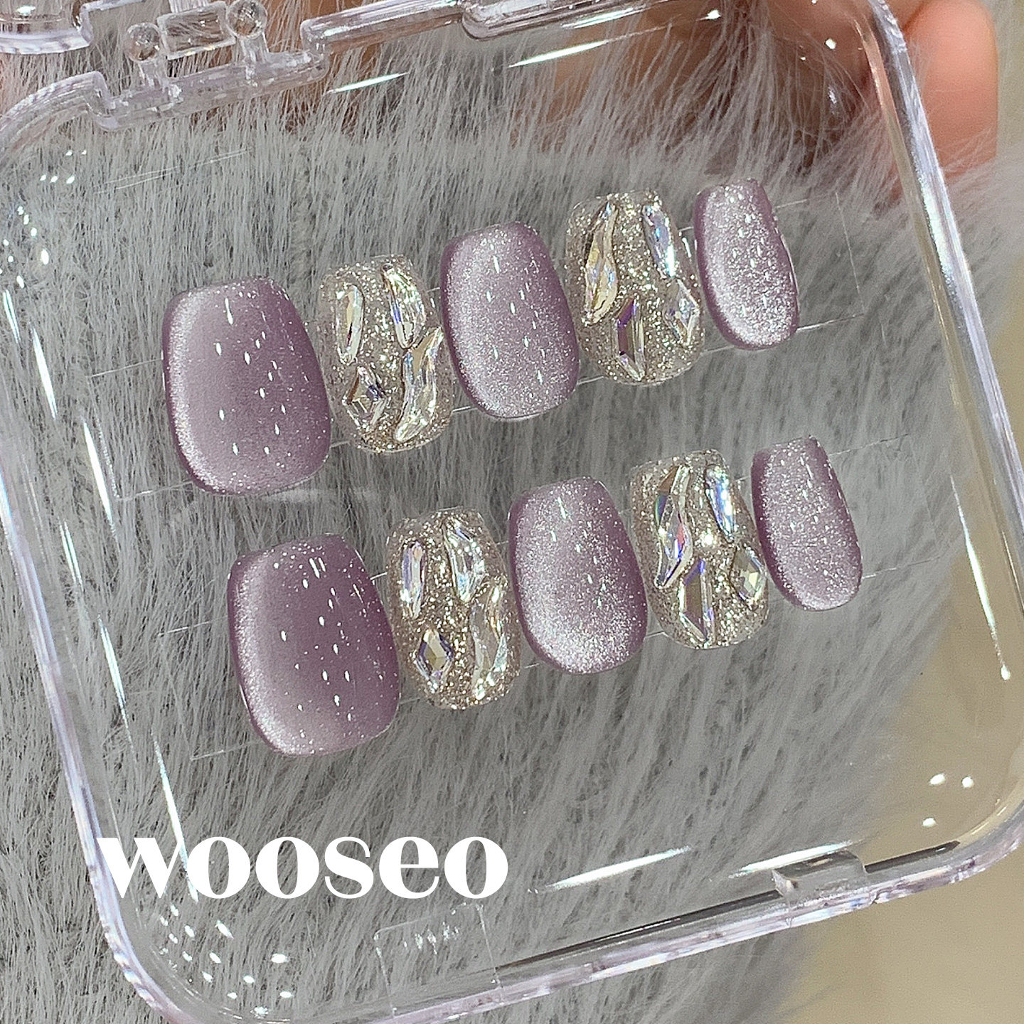 猫眼穿戴甲短款轻奢高级感秋冬手工指甲贴片2026新款爆款穿戴美甲,淘宝优惠券,粉丝福利购,淘宝优惠卷