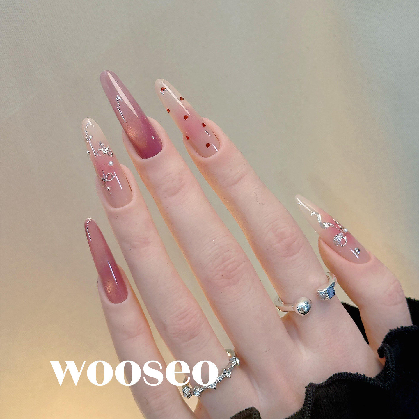 猫眼穿戴甲中长款秋冬高级感富家千金指甲贴片2026款手工穿戴美甲,淘宝优惠券,粉丝福利购,淘宝优惠卷