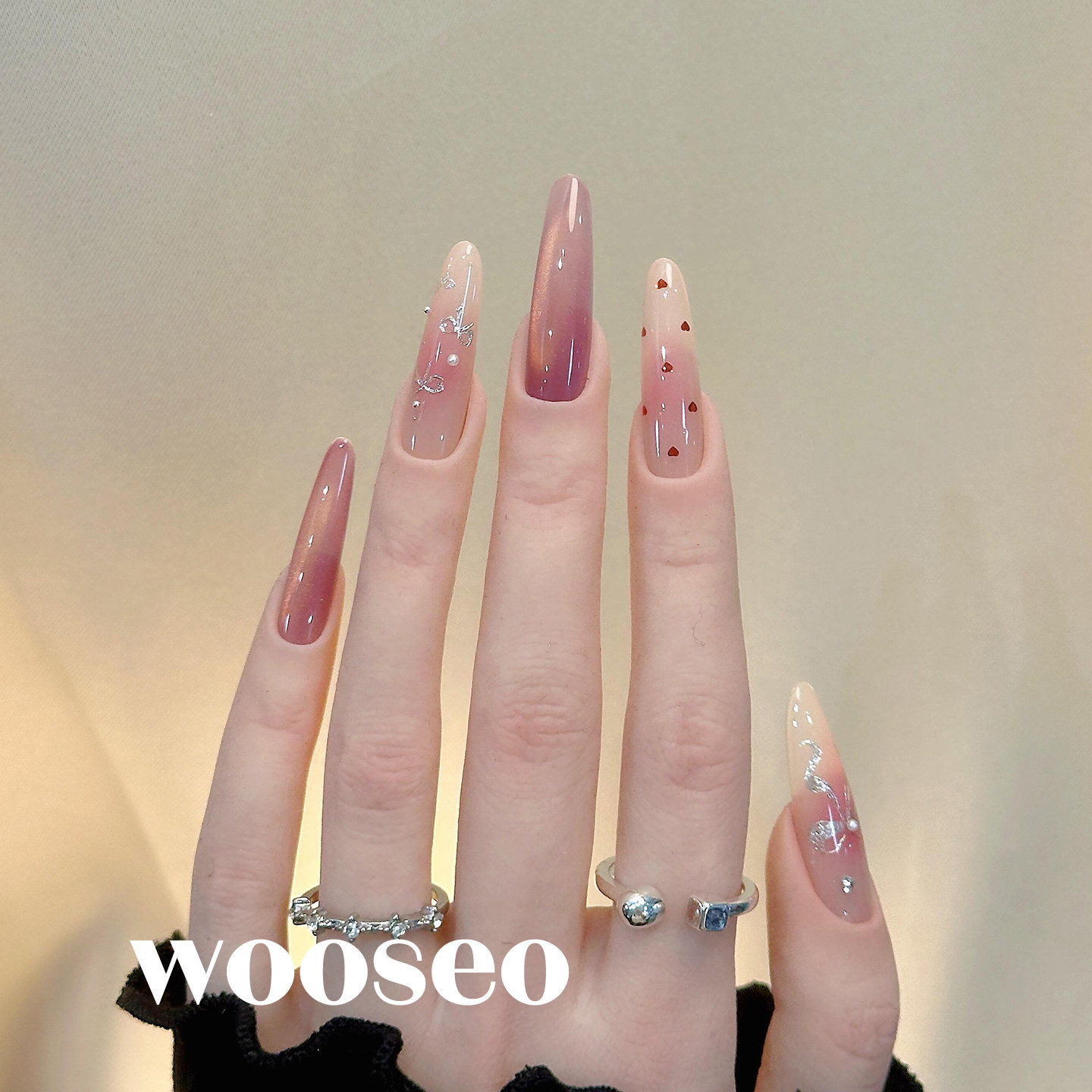 猫眼穿戴甲中长款秋冬高级感富家千金指甲贴片2026款手工穿戴美甲,淘宝优惠券,粉丝福利购,淘宝优惠卷