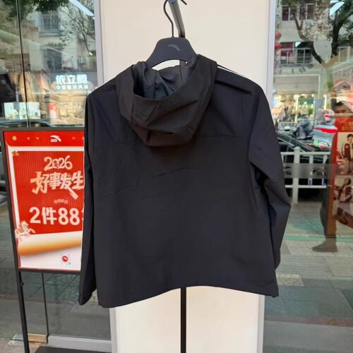 安踏无氟防泼水外套 | 丝光绒茄克女春季保暖防风外套162617604S - 图3