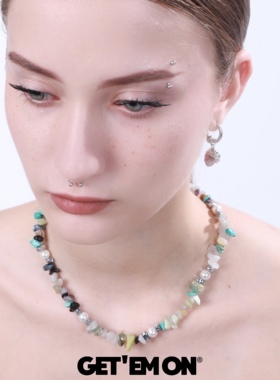 碎石天然贝壳珠原创男女明星同款