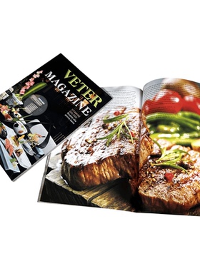 英文美食杂志仿真书简约摆件博艺