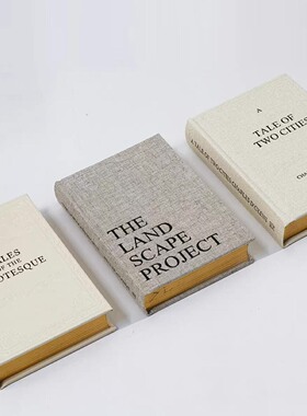 样板间皮面烫金假书装饰书仿真书