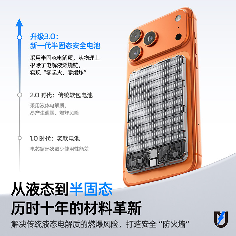 【3C认证半固体】移速小盾新磁吸款无线充电宝适用iphone17promax华为荣耀苹果16/15专用magsafe便携移动电源