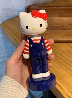 日单复古摇头kitty公仔陶瓷摆件装饰日式咖啡厅可爱氛围中古礼物