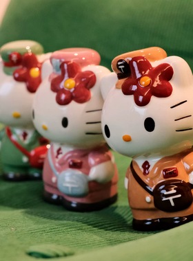 复古日单稀少中古Kitty邮递员猫猫存钱罐摆件装饰公仔女朋友礼物