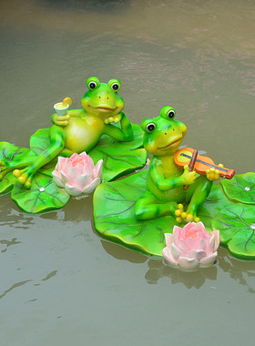 水面火烈鸟喷泉鱼池工艺装饰品