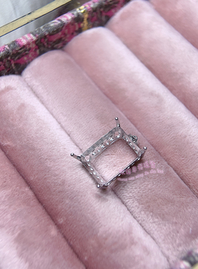 925银吊坠空托 长方形7*9MM-15*25MM 女款镶嵌宝石项坠银托