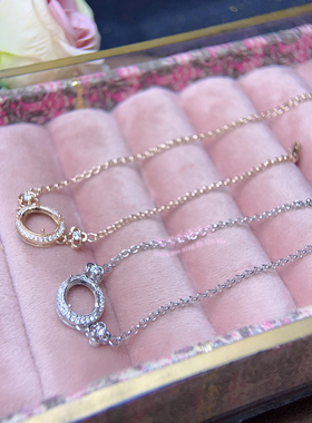 925银手链空托 椭圆形4*6MM-10*14MM 女款银手链托镶嵌宝石银托