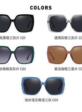 RD太阳镜墨镜女2024新款防紫外线高级感女款眼镜TAC大框显脸小