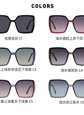 RD墨镜太阳镜女款2025新款防紫外线高级感轻盈偏光方圆脸女士眼镜