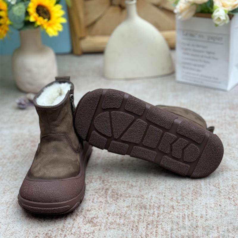 真皮羊毛雪地靴2025冬季新款复古休闲大棉鞋保暖百搭加厚毛短靴女,淘宝优惠券,粉丝福利购,淘宝优惠卷