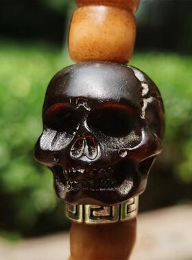 老料驼骨手持精磨老型骨珠复古配饰降魔杵吊坠文玩把玩串现货