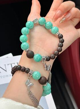 【万象一新】新中式天然天河石水晶手串女降真香国风禅意复古手饰