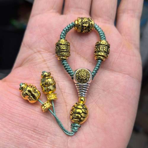 藏式文玩配饰套装金刚星月菩提108佛珠念珠DIY配件一套 - 图1