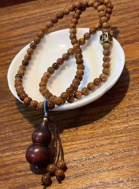 库克多圈手链搭配紫檀葫芦双圈手串文玩时尚饰品佛珠手链简约百搭