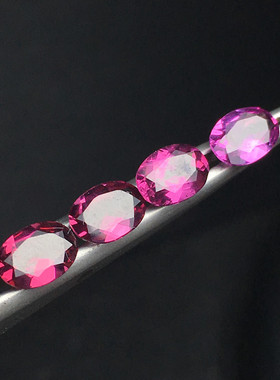 天然枚红色镁铝石榴石紫牙刻面