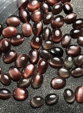 小众宝石！天然方柱猫眼石戒面裸石椭圆形镶嵌戒面吊坠耳钉手链