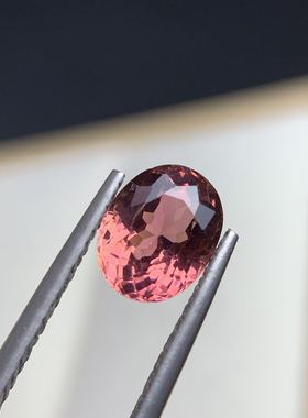 巴西红碧玺刻面裸石戒指耳钉手链