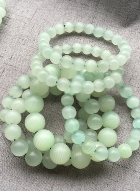 清货绿纹石手串10~15mm左右