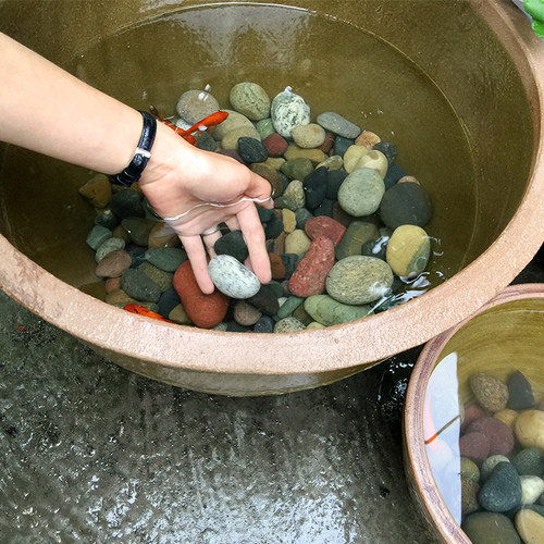 雨花石 装饰五彩石头彩色小石子多肉盆栽天然白石子花盆装饰鱼缸 - 图2