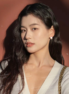 法式复古哑光磨砂金属女豆豆耳钉