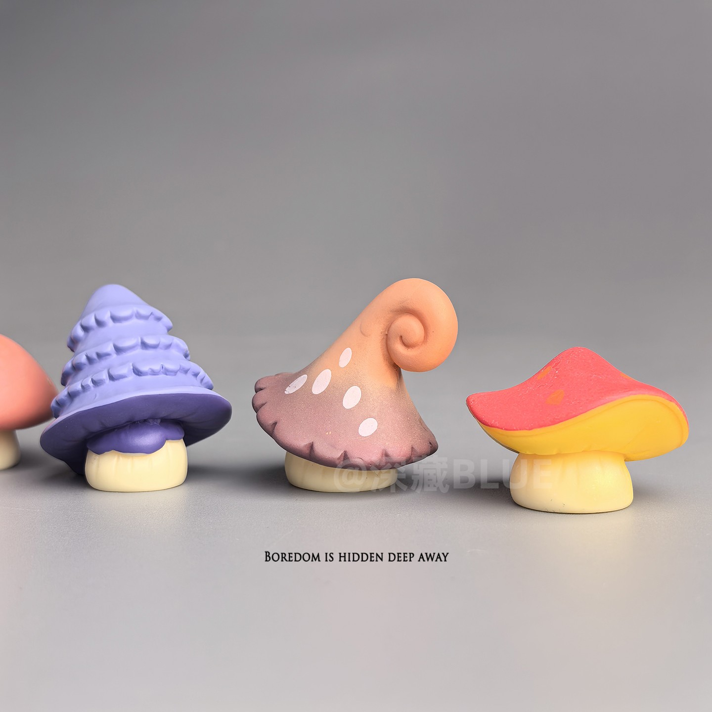 无聊了，摆几只优雅蘑菇治愈电脑桌面日式工位办公桌小摆件装饰品 - 图3