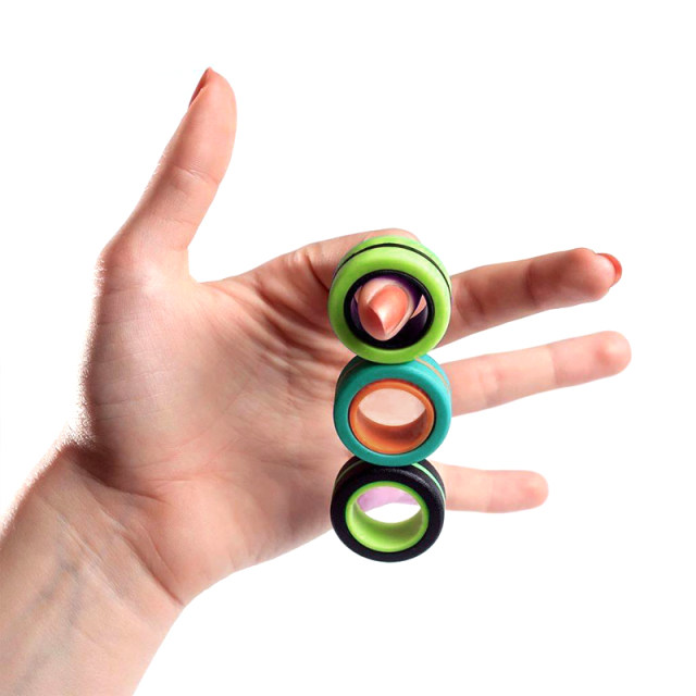 Museum magnetic ring boring decompression white-collar children's toy