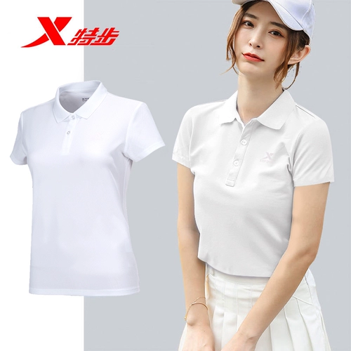 Xtep, быстросохнущая дышащая футболка polo, спортивная теннисная форма для отдыха, короткий рукав