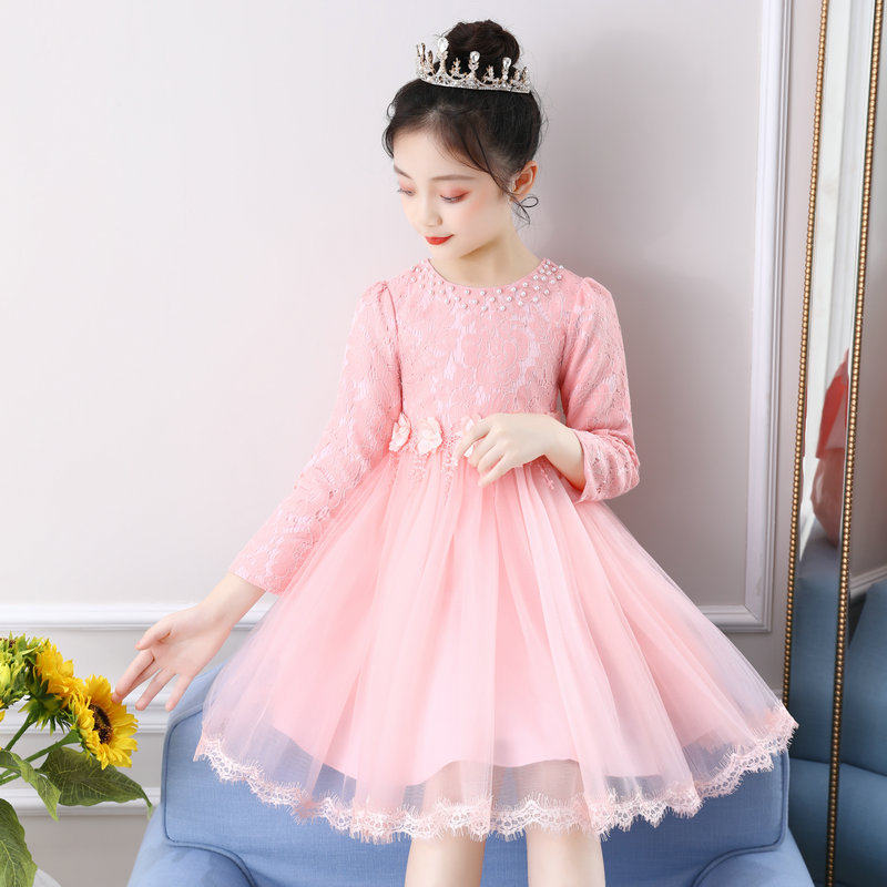春秋冬女童长袖连衣裙儿童加绒公主裙子蓬蓬纱裙大童表演出礼服装,淘宝优惠券,粉丝福利购,淘宝优惠卷